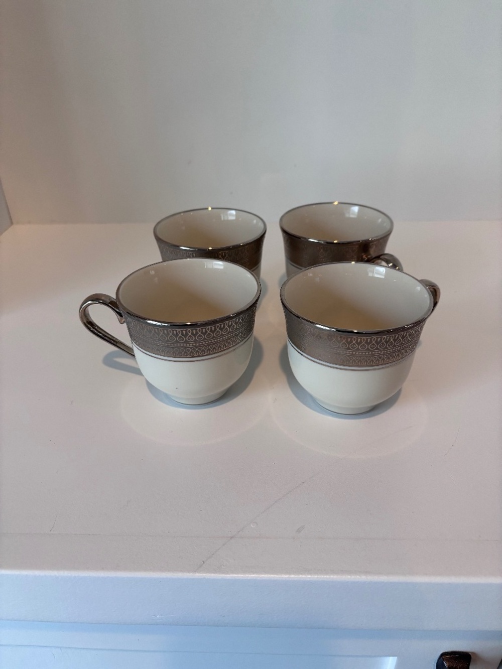 4 Vintage Pickard St Moritz teacups